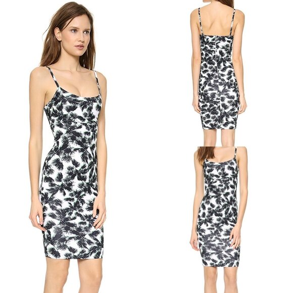 Torn by Ronny Kobo Dress Women's Small Palm Tree Print Sleeveless Bodycon - Picture 2 of 7